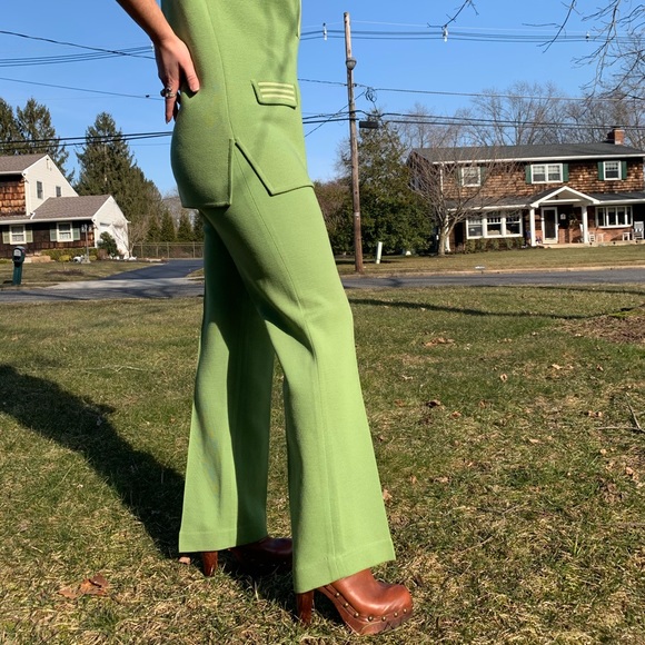 70’s Green Knit Pant Set - Picture 3 of 11